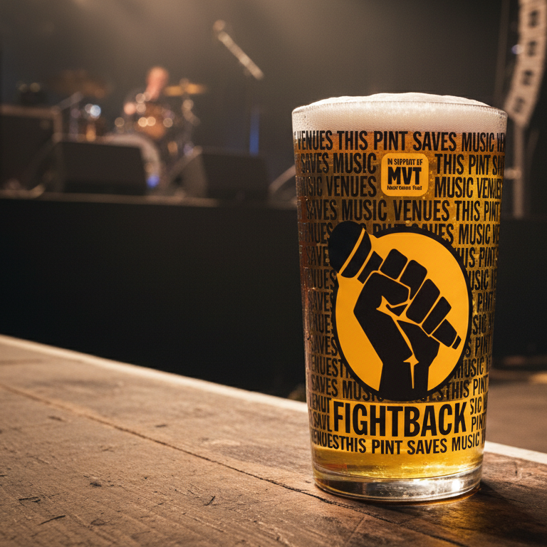 Fightback Lager - 440ml Can 10 Pack & 2 Branded Glasses 4% ABV