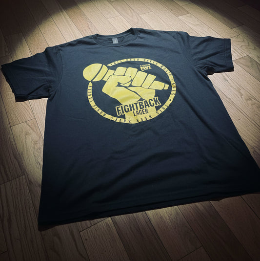 Black Fightback T-Shirt with Logo